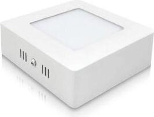 Fos me Τετράγωνο Εξωτερικό LED Panel 12W με Θερμό Λευκό Φως 3000K 17x17εκ.
