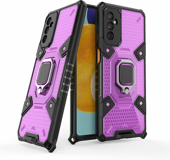 Techsuit Honeycomb Back Cover Plastic 1.3mm with Strap Purple (Galaxy M52)