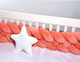 Baby Oliver Crib Bumpers Braided Inside Coral 24x200cm