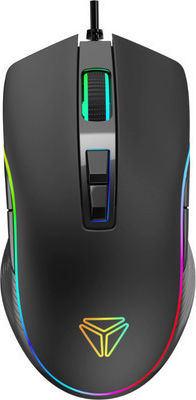 Yenkee YMS 3027BK Shadow RGB Геймърска Мишка 4800 DPI Черен