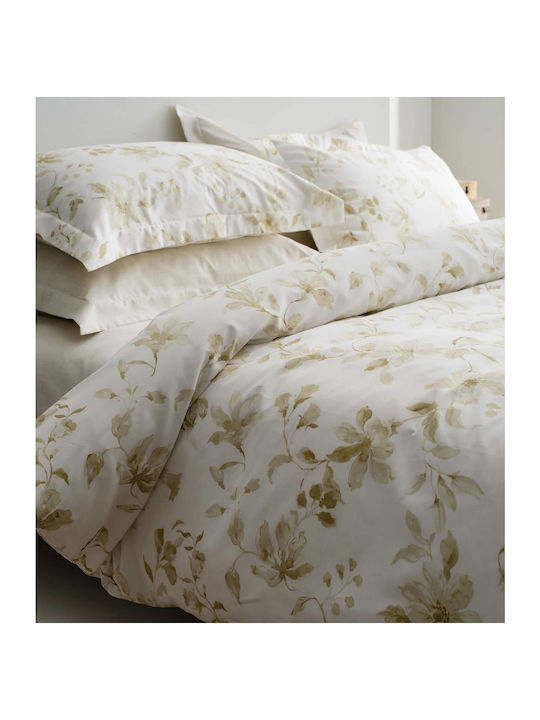 Vesta Home Rebecca 1 Κουβερλί Υπέρδιπλο Βαμβακοσατέν Λαδί 230x270cm
