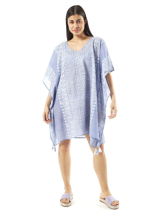 Verde Damen Kaftan Strand Light Blue