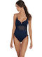 Lisca Women's One-piece Swimsuit Santorini Cup C Blue Marin