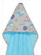 Baby Oliver Hooded Baby Bath Towel Blue