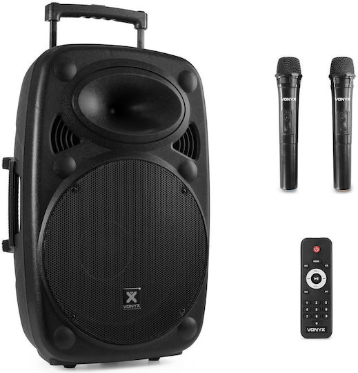 Vonyx Karaoke Lautsprecher mit Kabellosen Mikrofonen Verve46 SOSPA1087 Schwarz