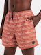Men's Swimwear Shorts Orange with Patterns
