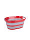 Aria Trade Laundry Basket Plastic Folding 44.8x8.2x27.8cm Red