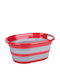 Plastic Collapsible Laundry Basket 27lt 44.8x8.2x27.8cm Red