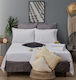 Cokitex Hotel Duvet Cover Cozy CVC Satin 220TC Cotton Sateen Striped 220TC 165x245cm