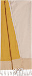 Kentia Aruba 233 Beach Towel Pareo Ecru with Fringes 160x80cm.