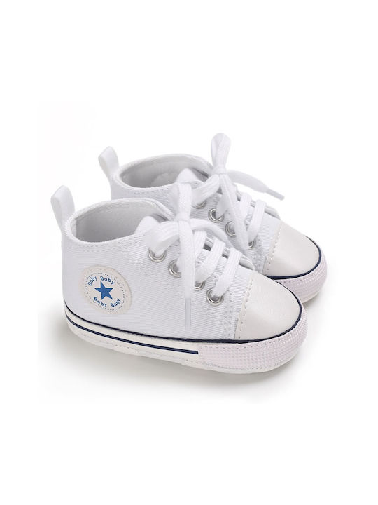 White soft-sole baby shoes