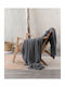Rythmos Beckett Ριχτάρι Διθέσιου Καναπέ Chenille 180x240εκ. Dark Gray 117-105-021