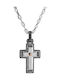 Rosso Amante Black Men's Cross from Silver with Chain