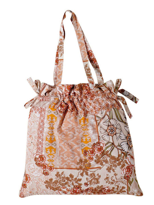 Kentia Fabric Beach Bag Floral Orange