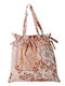 Kentia Stoff Strandtasche Blumen Orange