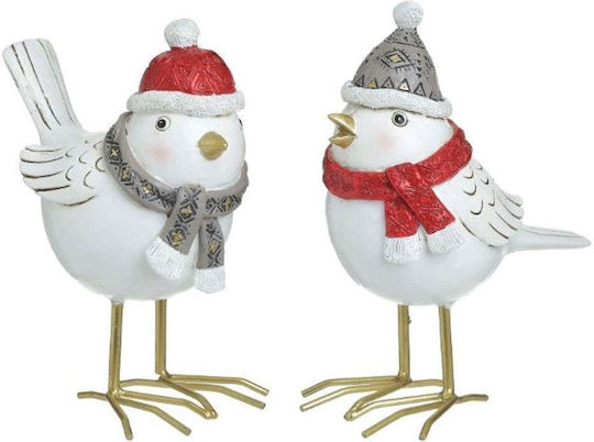 Inart Christmas Plastic Figure Little bird Height 15cm 2pcs (Μiscellaneous Designs/Colors)