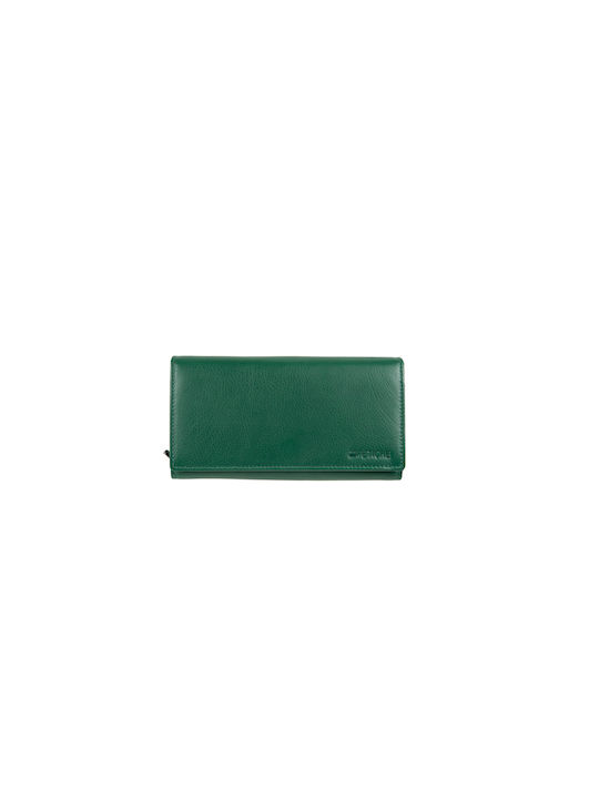 Fetiche Leather 1-796 Piele Portofel pentru femei Clasici Verde AN 1-796