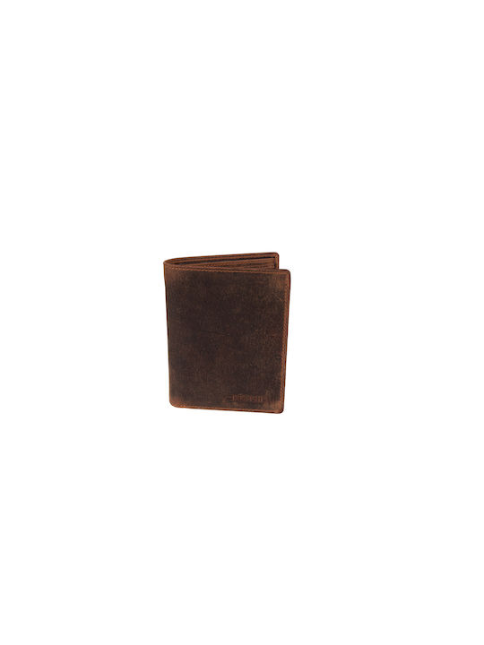 Fetiche Leather 10-970 Δερμάτινο Ανδρικό Πορτοφόλι Καφέ