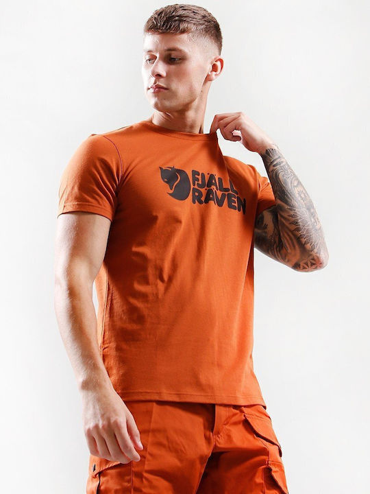 Fjallraven Logo T-shirt Καφέ