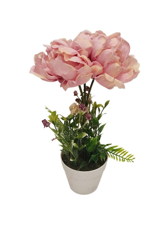 Atmosphera Plantă Artificială în Ghiveci Mic Peony Multicolour 27cm 1buc