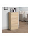 Office Storage Chipboard Cabinet Brown L48xW34xH100cm