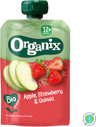 Organix Πουρές Μήλο, Φράουλα & Κινόα για 12+ Μηνών 100gr