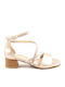 Leder Sandalen Gold