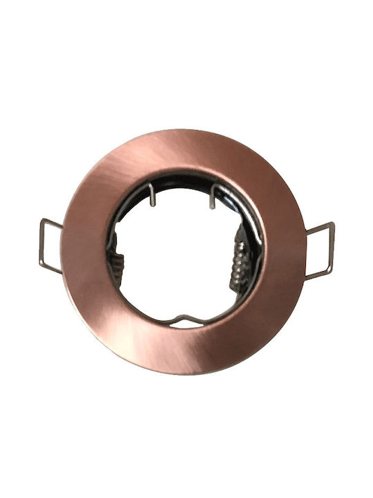 Elmark Rund Metallisch Einbau Spot mit integriertem LED und Natürliches Weißes Licht Rose Gold 1Stück