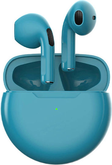 Moye Aurras 2 In-ear Bluetooth Handsfree Ακουστικά με Θήκη Φόρτισης Cerulean Blue