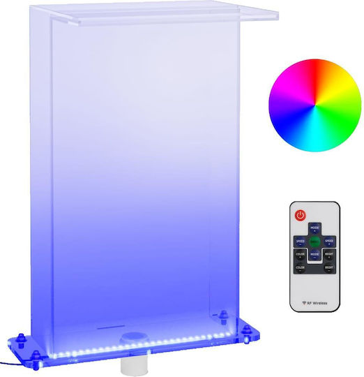 vidaXL Καταρράκτης Πισίνας με LED Φωτισμό 30x25x51εκ. Λευκός