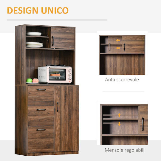 Kabinett Büro Walnuss 80x40x178cm