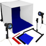 Photo Box Lighted with Multiple Backrounds 60x60x60cm