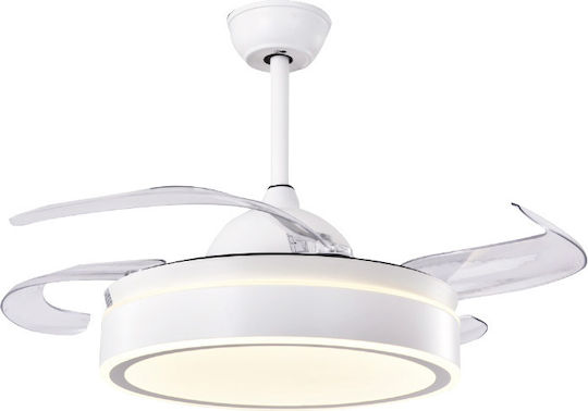 Inlight Peyto Таванен Вентилатор 107см с Осветление Черен