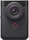 Canon Cameră video Powershot V10 Vlogging Kit Negru @ 30fps Senzor CMOS Stocare pe Card de memorie cu Ecran Tactil 2" și HDMI / WiFi
