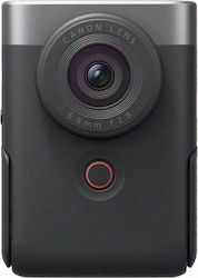 Canon Βιντεοκάμερα 4K UHD @ 30fps Powershot V10 Vlogging Kit Silver Αισθητήρας CMOS Αποθήκευση σε Κάρτα Μνήμης με Οθόνη Αφής 2" και HDMI / WiFi