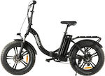 Nilox X9 20" Black Foldable Electric City Bike with Speeds and Disc Brakes