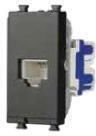 Lineme Complete Single Telephone Socket Black 50-00415-2