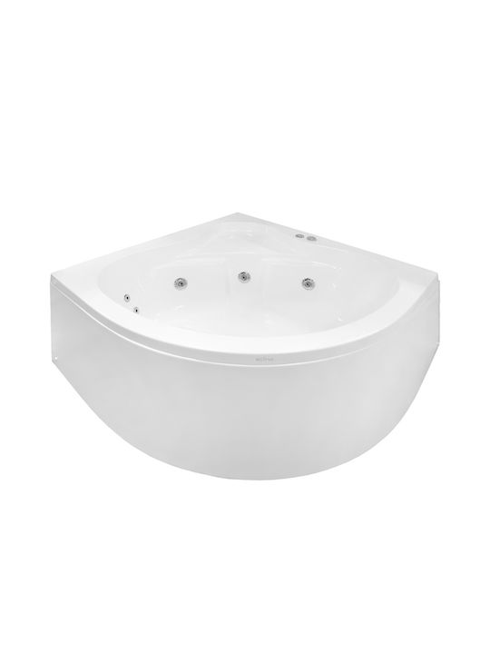 Ravenna Acrylic Bathtub with Hydromassage 120x120cm