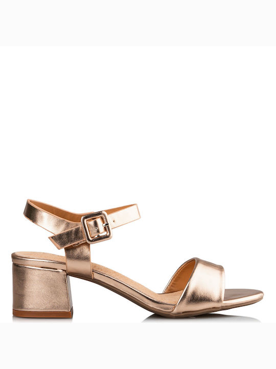 Envie Shoes Damen Sandalen in Gold Farbe