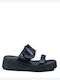 Anatomic Women's Leather Platform Wedge Sandals Black