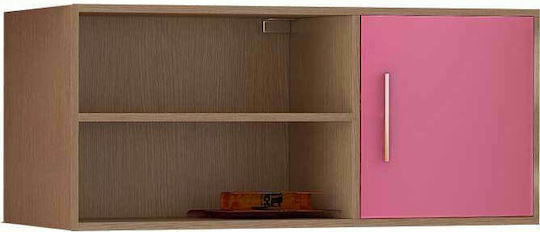 Silky Raft Perete Lemn Oak-Pink 100x30x43cm