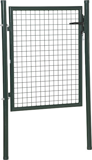 HomCom Μεταλλική Πόρτα Φράχτη σε Πράσινο Χρώμα 97cm x 1.5m