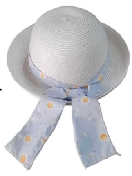 Stamion Kids' Hat Bucket Straw White