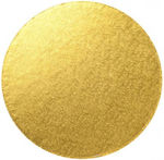 TRAY 13MM THICK ROUND 30CM. GOLD