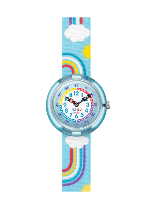 FlikFlak Kinder-Analoguhr mit Stoffarmband Hell...