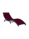 Deckchair Wooden with Cushion Gray 190x60x51cm.