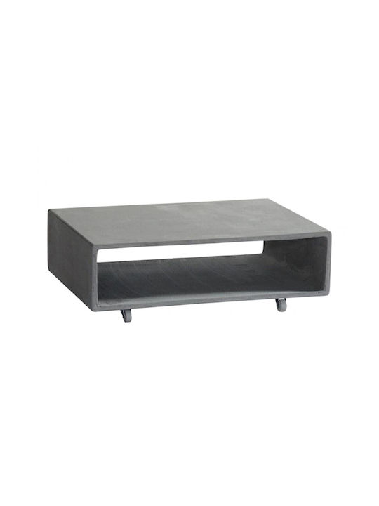 Coffee Table with Wheels Beige L75xW50xH30cm