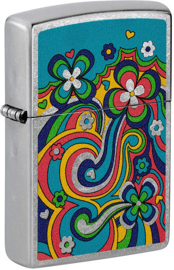 Zippo Flower Power Αντιανεμικός Αναπτήρας Φλόγας Πολύχρωμος