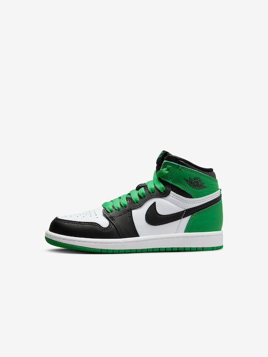 Air  1  1 Retro OG Детски Маратонки High Черно / Бяло / Лъки Грийн