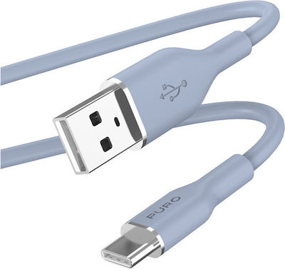 Puro USB 2.0 Cable USB-C male - USB-A male Blue 1.5m